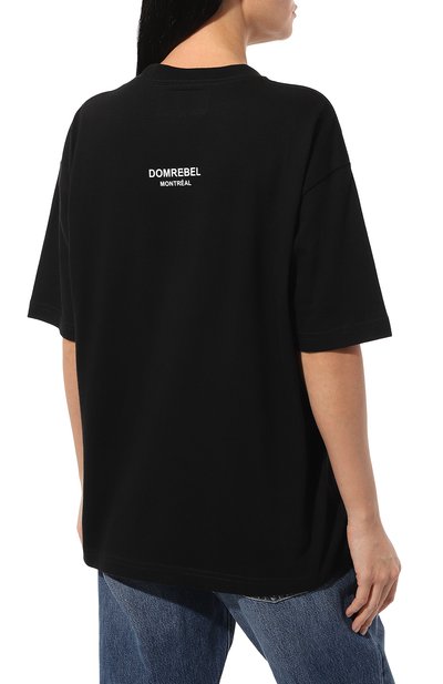 Хлопковая футболка DOMREBEL черного цвета по цене 15400 руб., арт. SNAP (CARRY-0VER)/T-SHIRT, фото 4 Хлопковая футболка DOMREBEL, арт. SNAP (CARRY-0VER)/T-SHIRT, фото 4