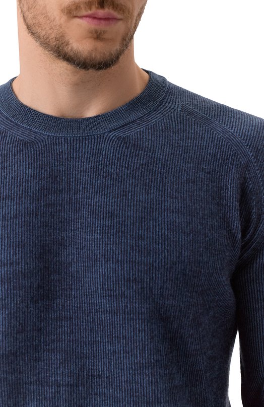 Джемпер из кашемира и шерсти Brioni UMQ90L/0CK12 Синий  UMQ90L/0CK12 Фото 5