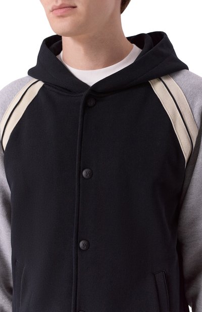 Хлопковый бомбер PALM ANGELS черного цвета по цене 77950 руб., арт. PMEK013F25FLE001, фото 5 Хлопковый бомбер PALM ANGELS, арт. PMEK013F25FLE001, фото 5