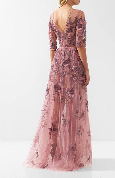 Платье-макси с декоративной отделкой ZUHAIR MURAD, арт. DRP18029/EMTG001, фото 4
