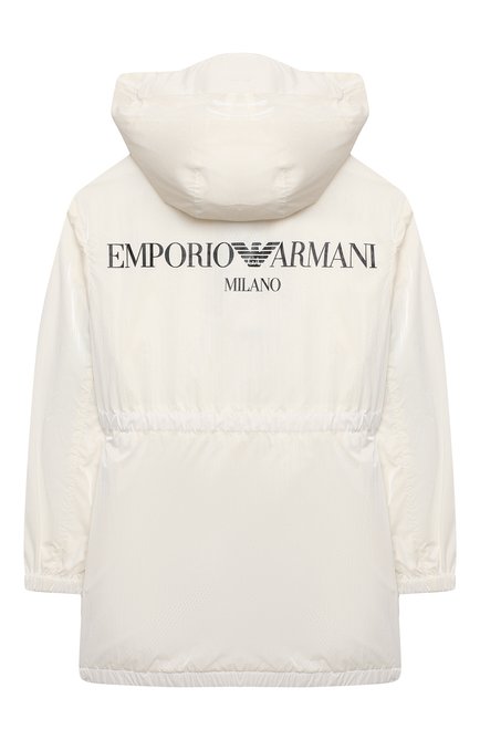 Детский плащ EMPORIO ARMANI белого цвета, арт. 3K4L99/1NZUZ | Фото 2 (Рукава: Длинные; Материал подклада: Синтетический материал; Материал внешний: Синтетический материал; Кросс-КТ: Демисезон, Лето; Региональные ограничения белый список (Axapta Mercury): RU; Ростовка одежда: 10 - 11 лет | 140 - 146см, 13 - 15 лет | 158 см, 16 лет | 164 см, 5 лет | 110 см, 6 лет | 116 см, 7 лет | 122 см, 8 лет | 128 см)