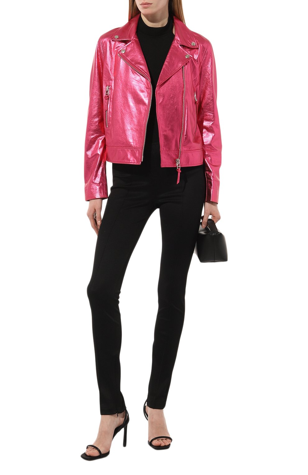 Кожаная куртка ALINE розового цвета по цене 115000 руб., арт. AL030103, фото 2 Кожаная куртка ALINE, арт. AL030103, фото 2
