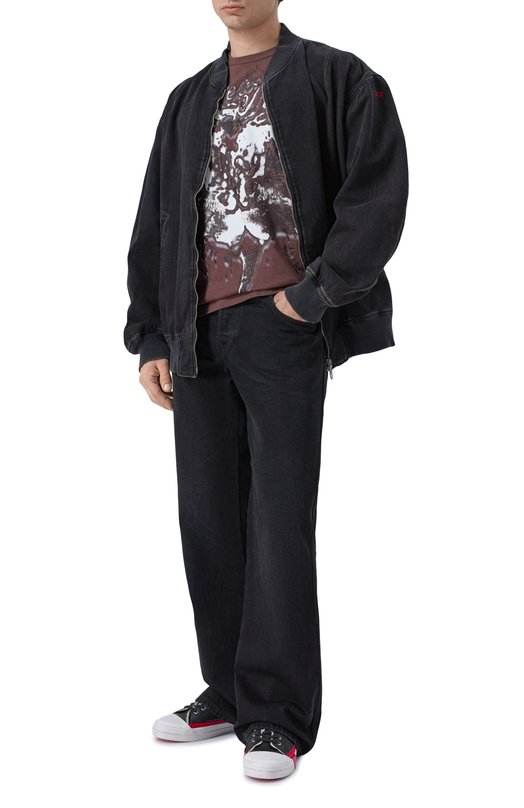 Хлопковая футболка Diesel A23744/0WEBW Коричневый  A23744/0WEBW Фото 2