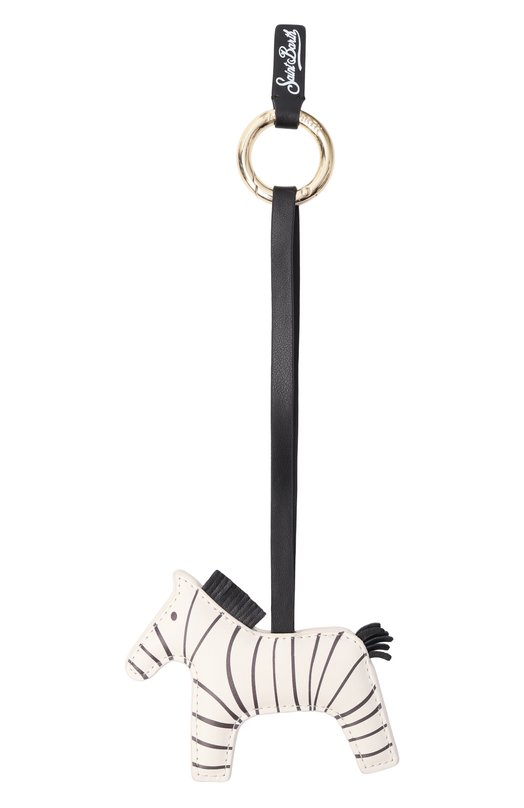 Кожаный брелок MC2 Saint Barth BCHARM01-00744I/BAG CHARM Чёрно-белый BCHARM01-00744I/BAG CHARM