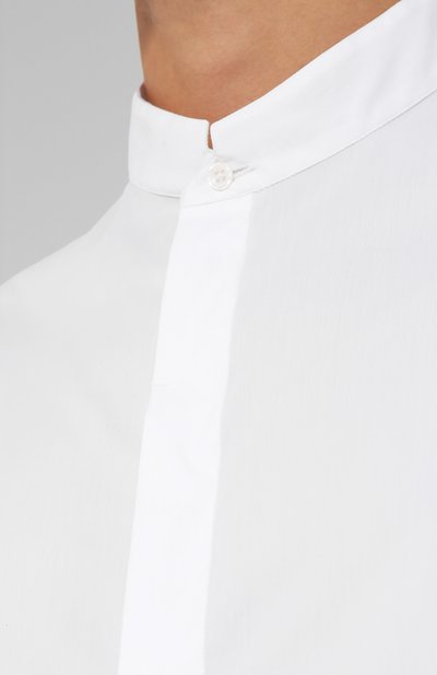 Хлопковая рубашка с воротником-стойкой GIORGIO ARMANI, арт. WSC0YT/WS28C, фото 5