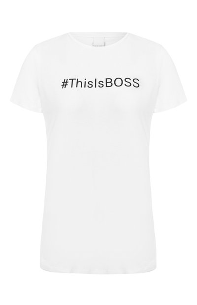 Женская хлопковая футболка BOSS, арт. 50424000