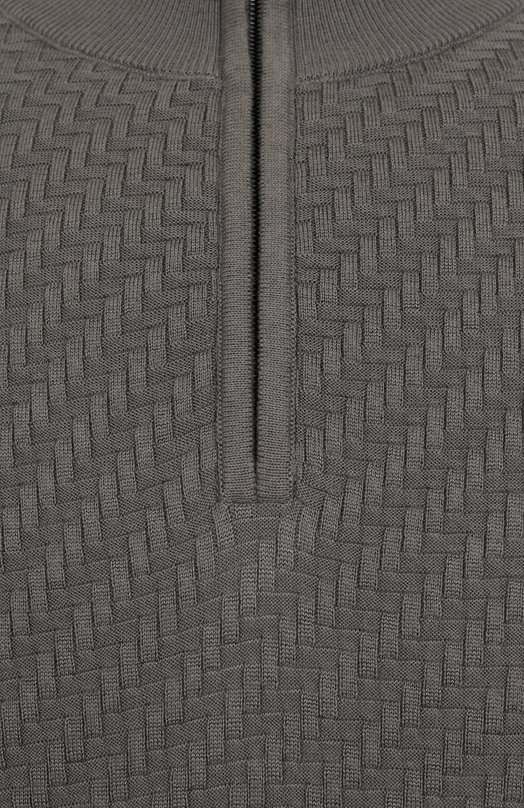Джемпер из хлопка и шелка Brioni UMS70L-PAK22 Серый  UMS70L-PAK22 Фото 6