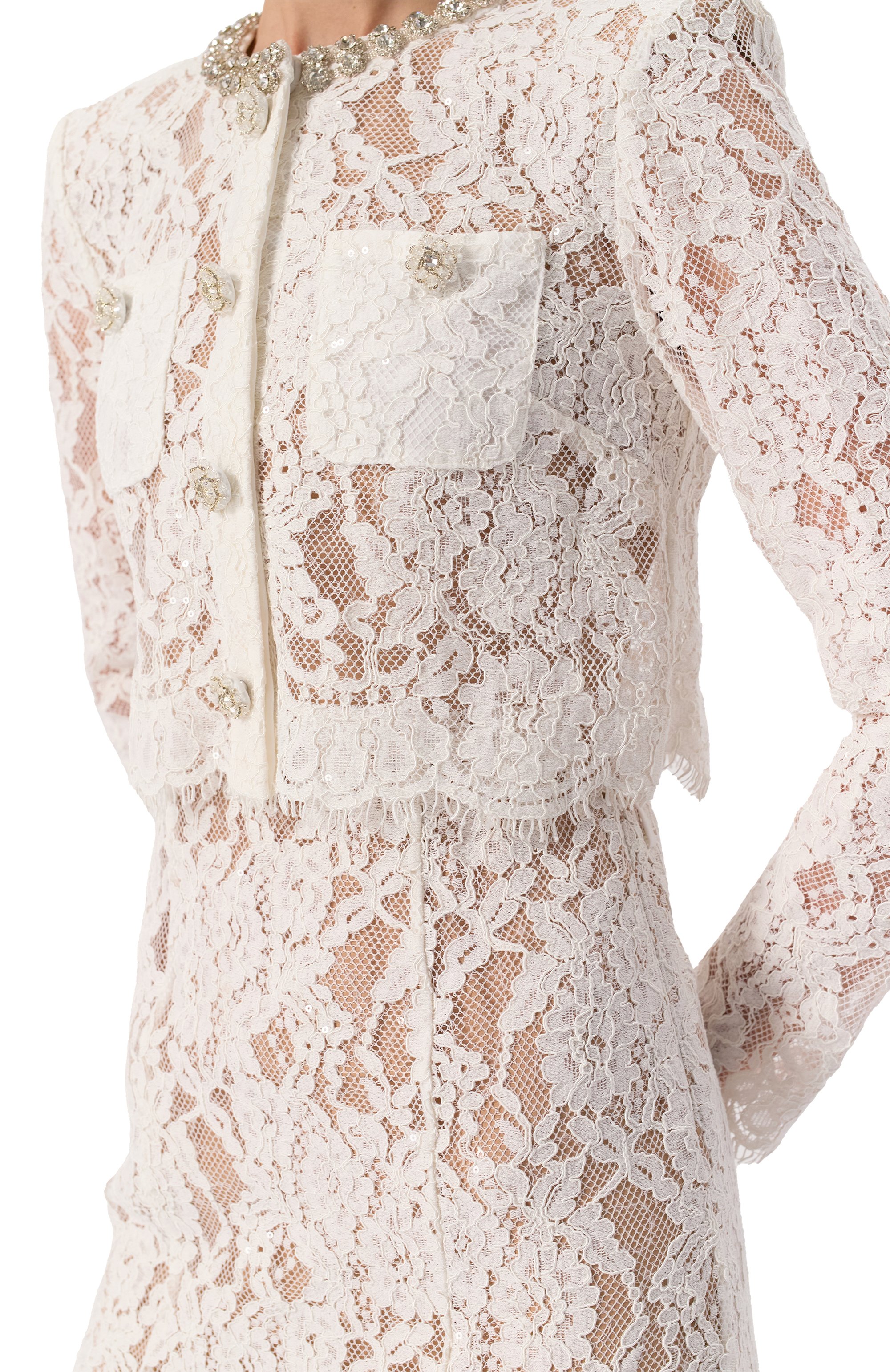 Платье из вискозы и хлопка SELF-PORTRAIT, арт. RS25053MB, фото 5