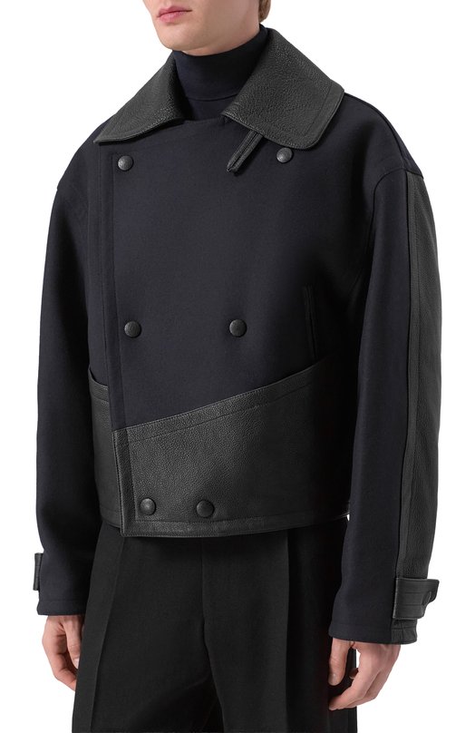 Кожаный бомбер Giorgio Armani GM002240/AF20402 Чёрный  GM002240/AF20402 Фото 3