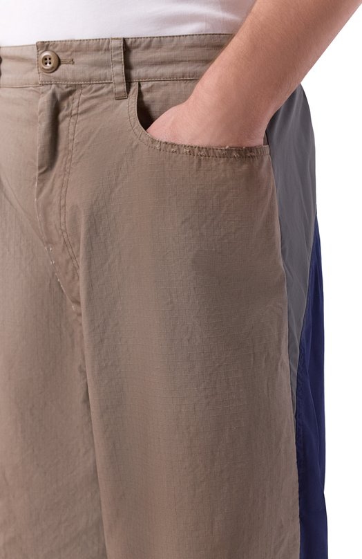 Комбинированные брюки Balenciaga 838828/TSP01 Бежевый  838828/TSP01 Фото 5