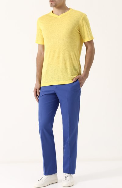 Льняная футболка с v-образным вырезом ZILLI, арт. MFP-ZJ001-66006/0001, фото 2