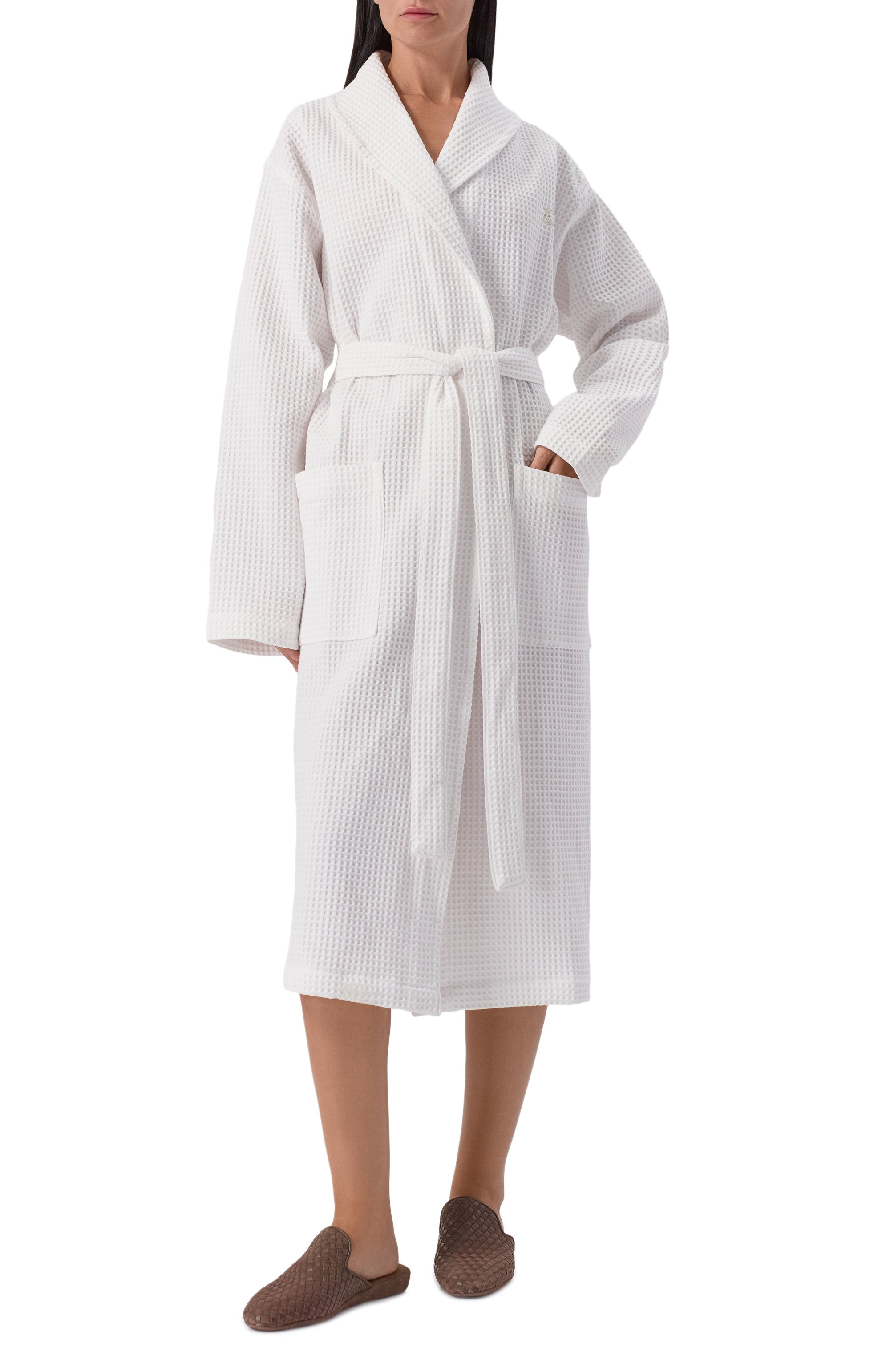 Хлопковый халат FRETTE белого цвета по цене 26400 руб., арт. FR6742 D2060 G02M/U, фото 5 Хлопковый халат FRETTE, арт. FR6742 D2060 G02M/U, фото 5