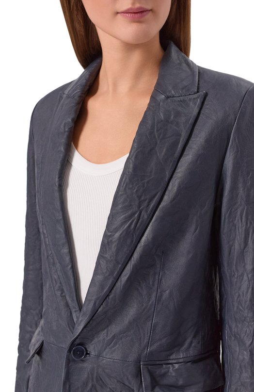 Кожаный жакет Zadig and Voltaire RWBL00059 Синий  RWBL00059 Фото 5