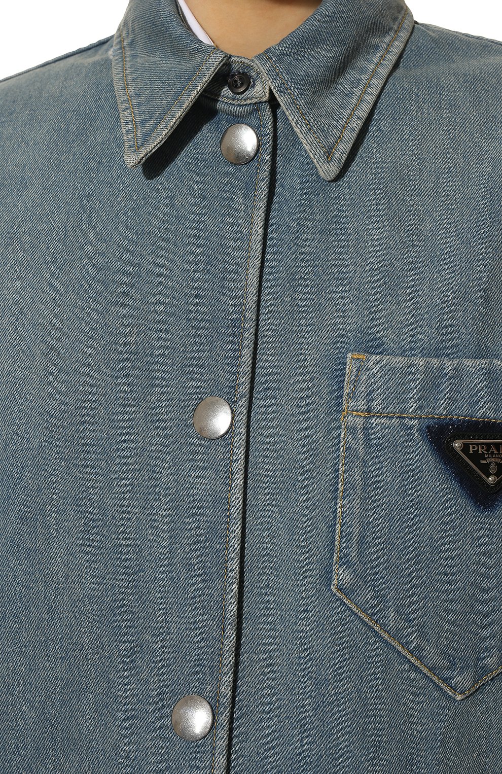 Джинсовая рубашка PRADA, арт. GFC036-1ZAB-F0008-212, фото 5