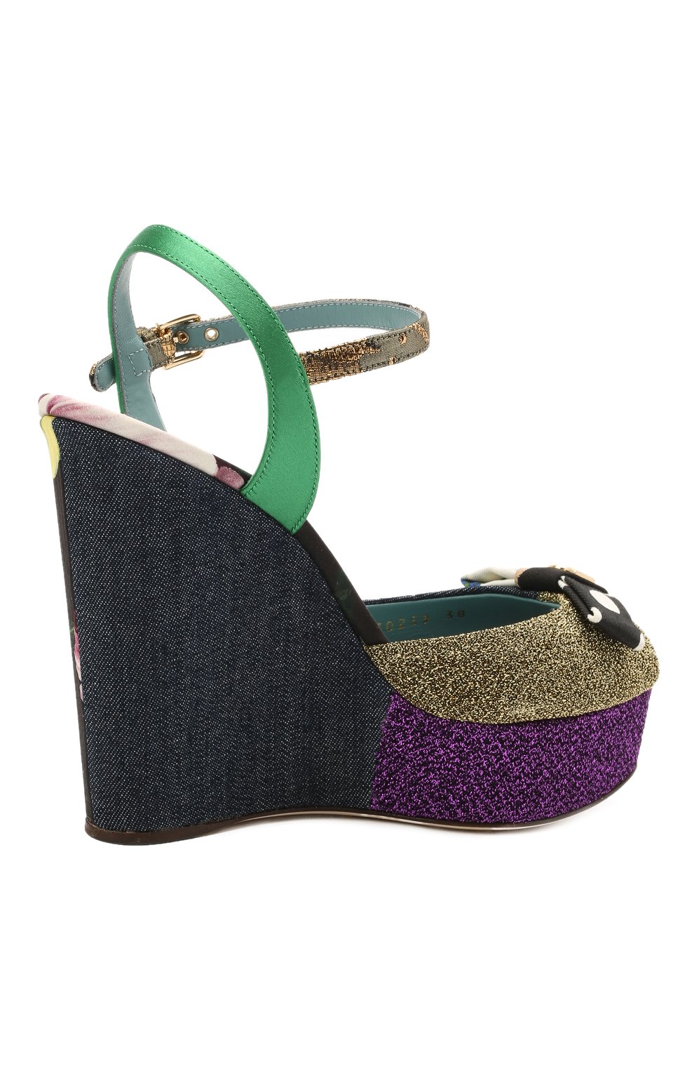 Текстильные босоножки bianca DOLCE & GABBANA, арт. CZ0259/A0661, фото 4