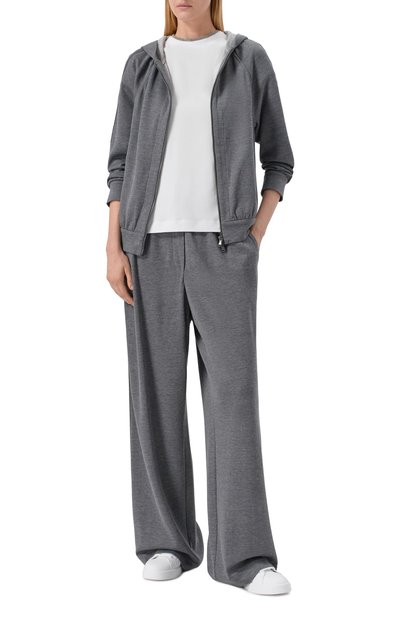 Женский хлопковый топ BRUNELLO CUCINELLI, арт. MPT18BD200