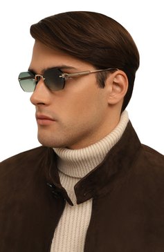 Женские солнцезащитные очки SATO EYEWEAR зеленого цвета, арт. TEREBELLUM II/S702 | Фото 3 (Региональные ограничения белый список (Axapta Mercury): Не проставлено; Нос: Не проставлено; Тип очков: С/з; Материал: Металл; Кросс-КТ: С/з-унисекс; Очки форма: Безоправные, Круглые; Оптика Гендер: оптика-женское)