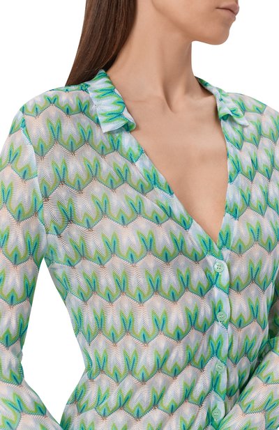 Кардиган из вискозы MISSONI зеленого цвета по цене 107500 руб., арт. MS26SK0A/BR014I, фото 5 Кардиган из вискозы MISSONI, арт. MS26SK0A/BR014I, фото 5
