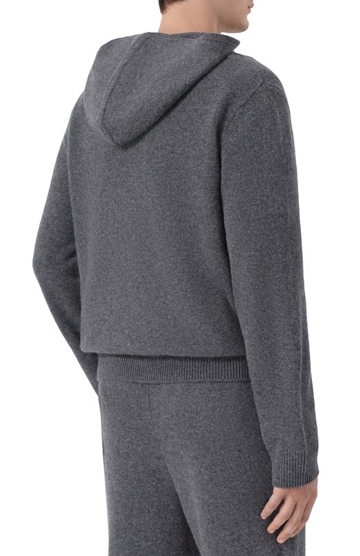 Худи из кашемира и шерсти Sporty and Rich WS08462302GY04 Серый  WS08462302GY04 Фото 4