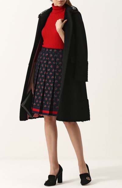 Юбка GUCCI синего цвета по цене 79950 руб., арт. 469845/ZJM18, фото 2 Юбка GUCCI, арт. 469845/ZJM18, фото 2