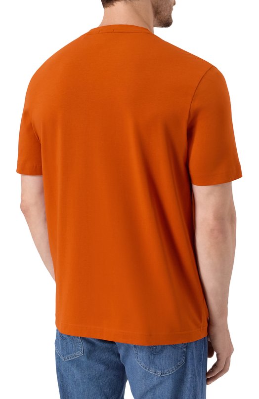 Хлопковая футболка BOSS Orange 50473278 Оранжевый  50473278 Фото 4
