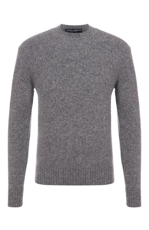 Шерстяной джемпер Dolce & Gabbana GXX02T/JFMIL Серый GXX02T/JFMIL