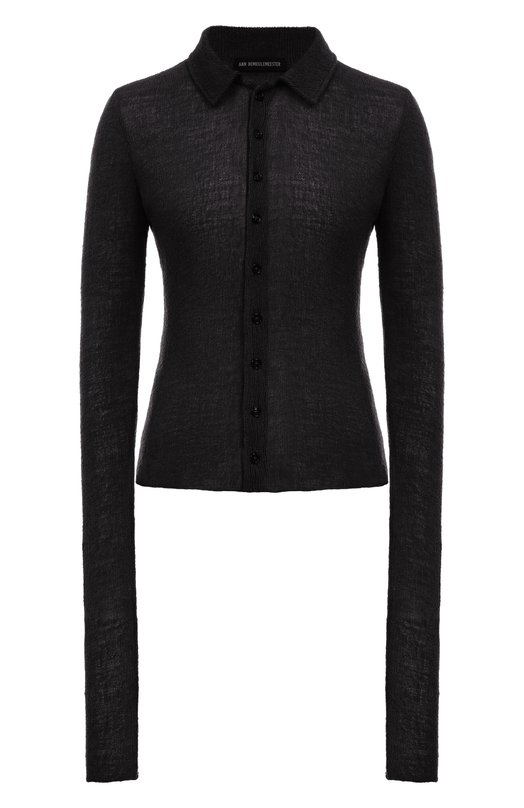 Шерстяная рубашка Ann Demeulemeester B0013581/FA619 Чёрный B0013581/FA619