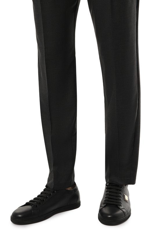 Кожаные кеды Saint Tropez Dolce & Gabbana CS1735/AN990 Чёрный  CS1735/AN990 Фото 3