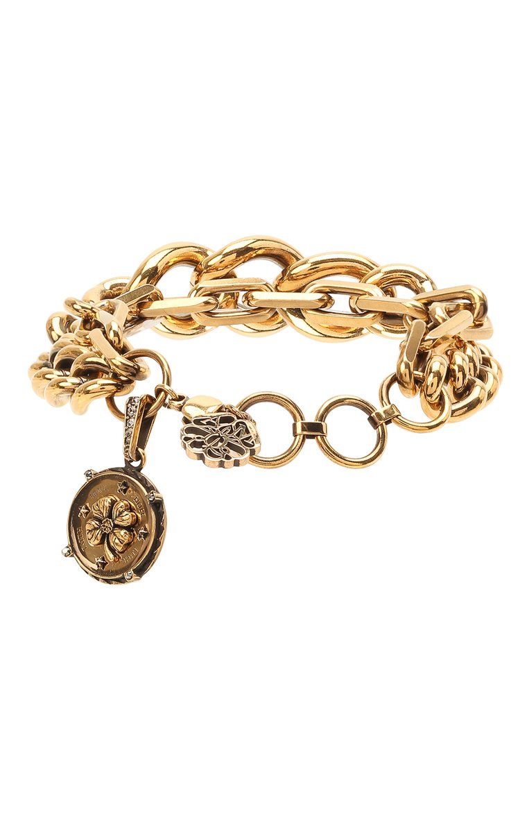 Женский браслет ALEXANDER MCQUEEN золотого цвета, арт. 652319/J160Z | Фото 2 (Материал: Металл; Нос: Не проставлено; Региональные ограничения белый список (Axapta Mercury): Не проставлено)