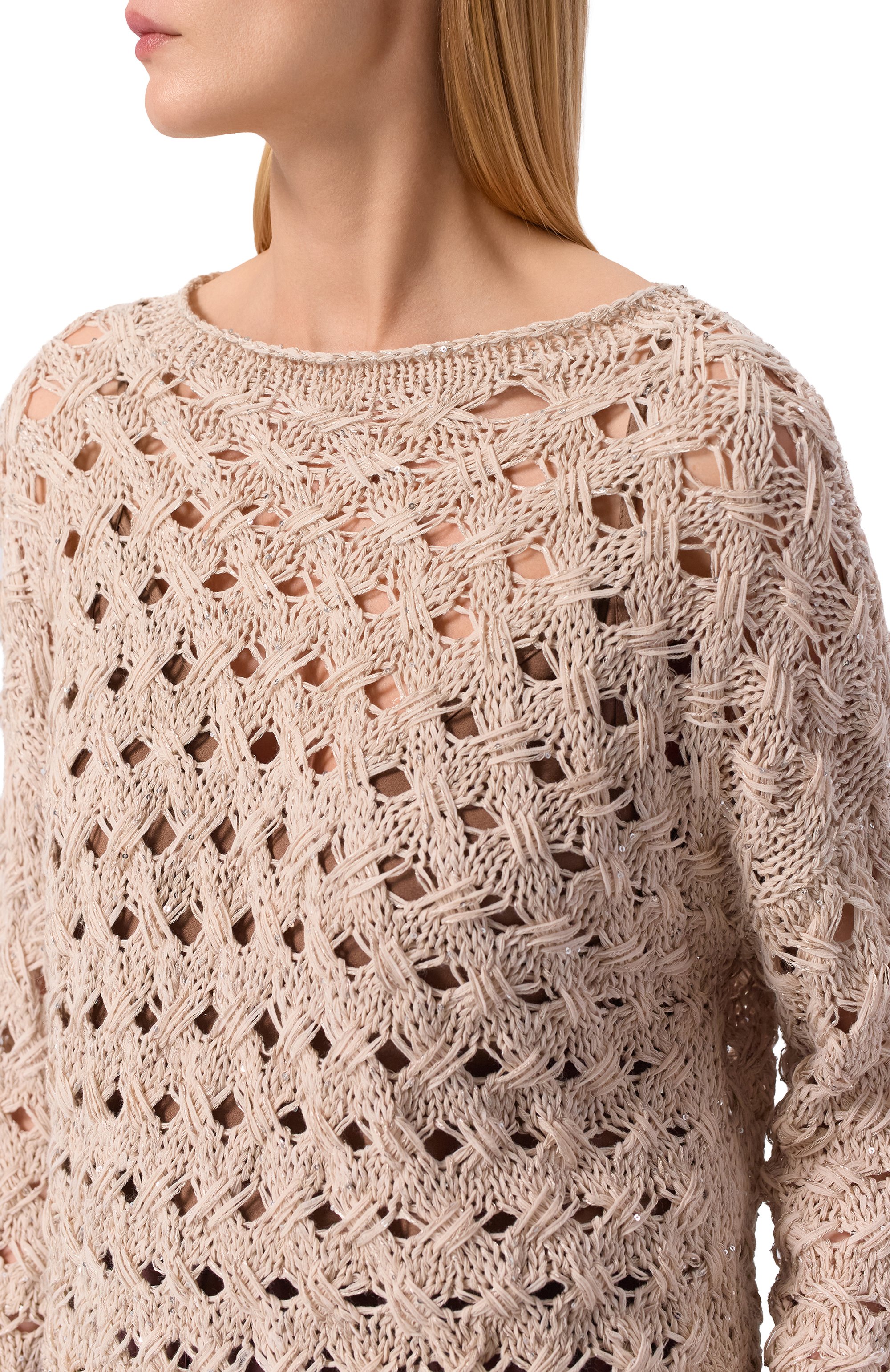 Свитер ANTONELLI FIRENZE бежевого цвета по цене 139000 руб., арт. 41788Q/40704, фото 5 Свитер ANTONELLI FIRENZE, арт. 41788Q/40704, фото 5