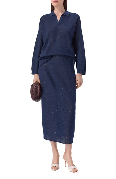 Женский поло изо льна и хлопка ANTONELLI FIRENZE, арт. 41781Q/01625