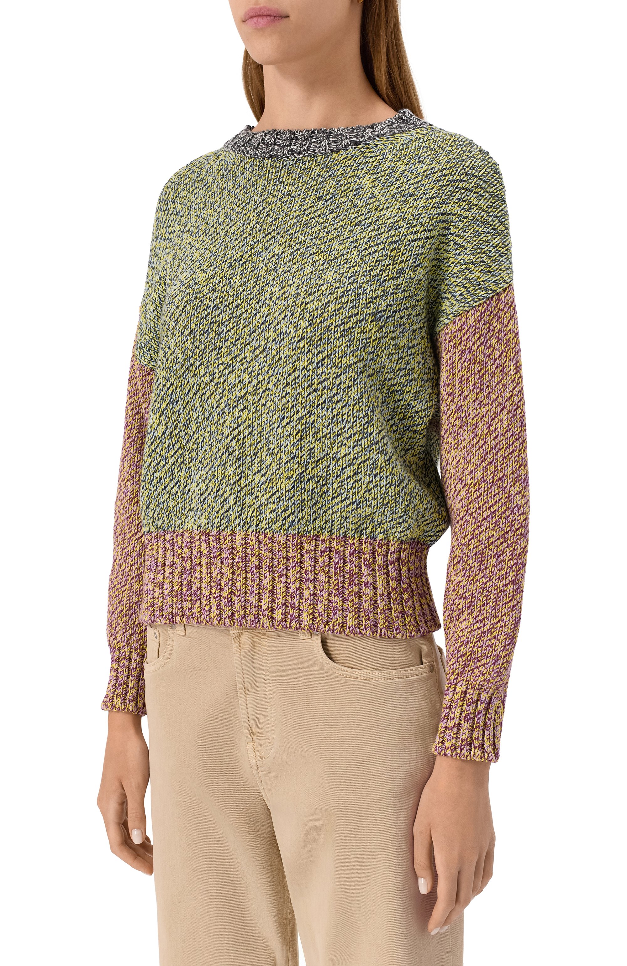 Свитер из хлопка и шерсти WEEKEND MAX MARA, арт. L0LA, фото 3