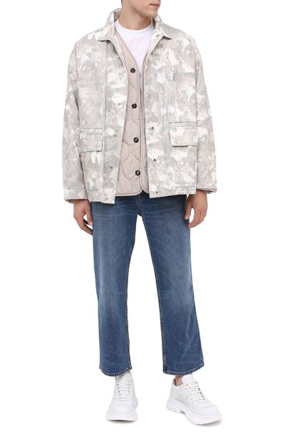 Комбинированные кроссовки ALEXANDER MCQUEEN белого цвета по цене 67500 руб., арт. 627222/WHRH5, фото 2 Комбинированные кроссовки ALEXANDER MCQUEEN, арт. 627222/WHRH5, фото 2