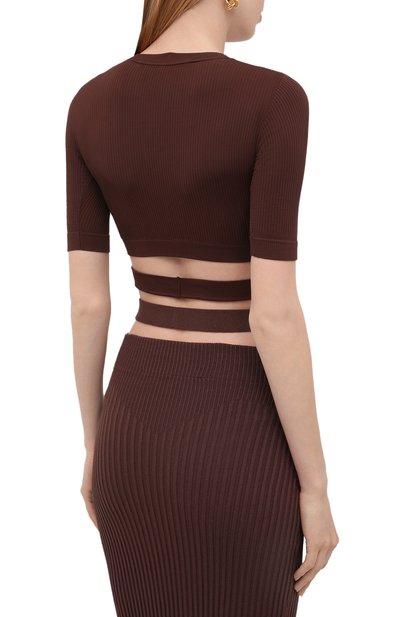 Топ ANDREADAMO коричневого цвета по цене 15200 руб., арт. ADSS21T004015471, фото 4 Топ ANDREADAMO, арт. ADSS21T004015471, фото 4