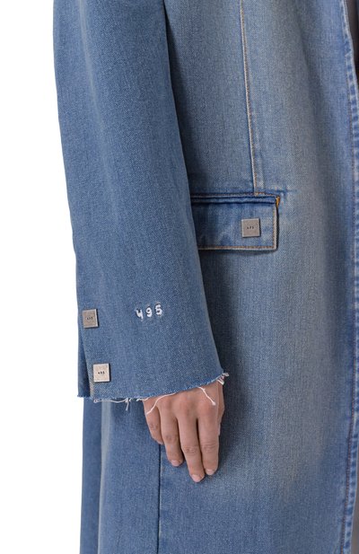 Джинсовое пальто 495 DENIM синего цвета по цене 70000 руб., арт. 949523/PW1LB, фото 5 Джинсовое пальто 495 DENIM, арт. 949523/PW1LB, фото 5
