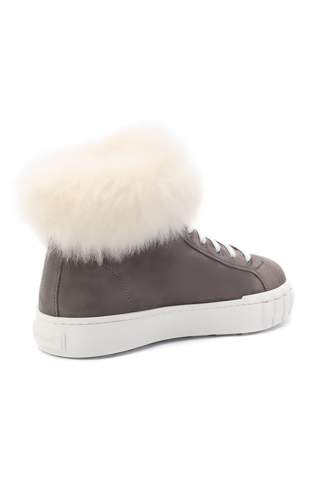 Замшевые кеды MIU MIU, арт. 5T384D-3A0A-F00M4-005, фото 4