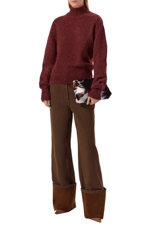 Шерстяной свитер Dries Van Noten 252-011249-2733 Бордовый  252-011249-2733 Фото 2