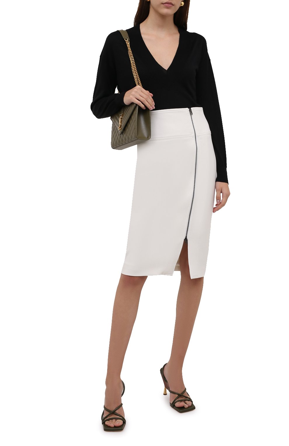 Шерстяная юбка TOM FORD белого цвета по цене 116500 руб., арт. GC5598-FAX431, фото 2 Шерстяная юбка TOM FORD, арт. GC5598-FAX431, фото 2