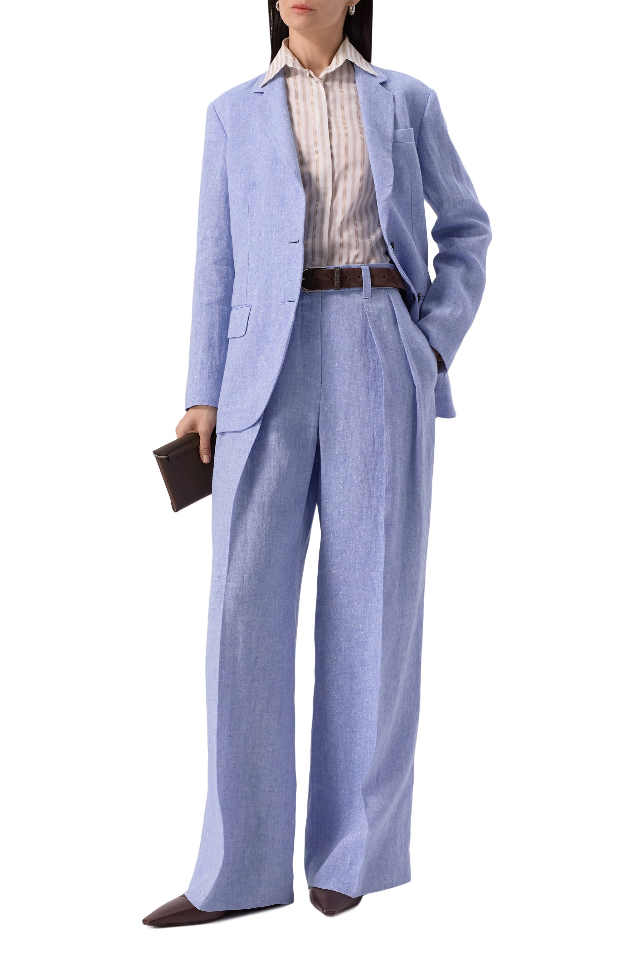 Льняные брюки BRUNELLO CUCINELLI, арт. MH547P8512, фото 2