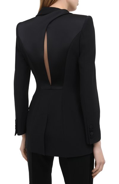 Жакет ALEXANDER MCQUEEN черного цвета по цене 263500 руб., арт. 643466/QEAAA, фото 4 Жакет ALEXANDER MCQUEEN, арт. 643466/QEAAA, фото 4