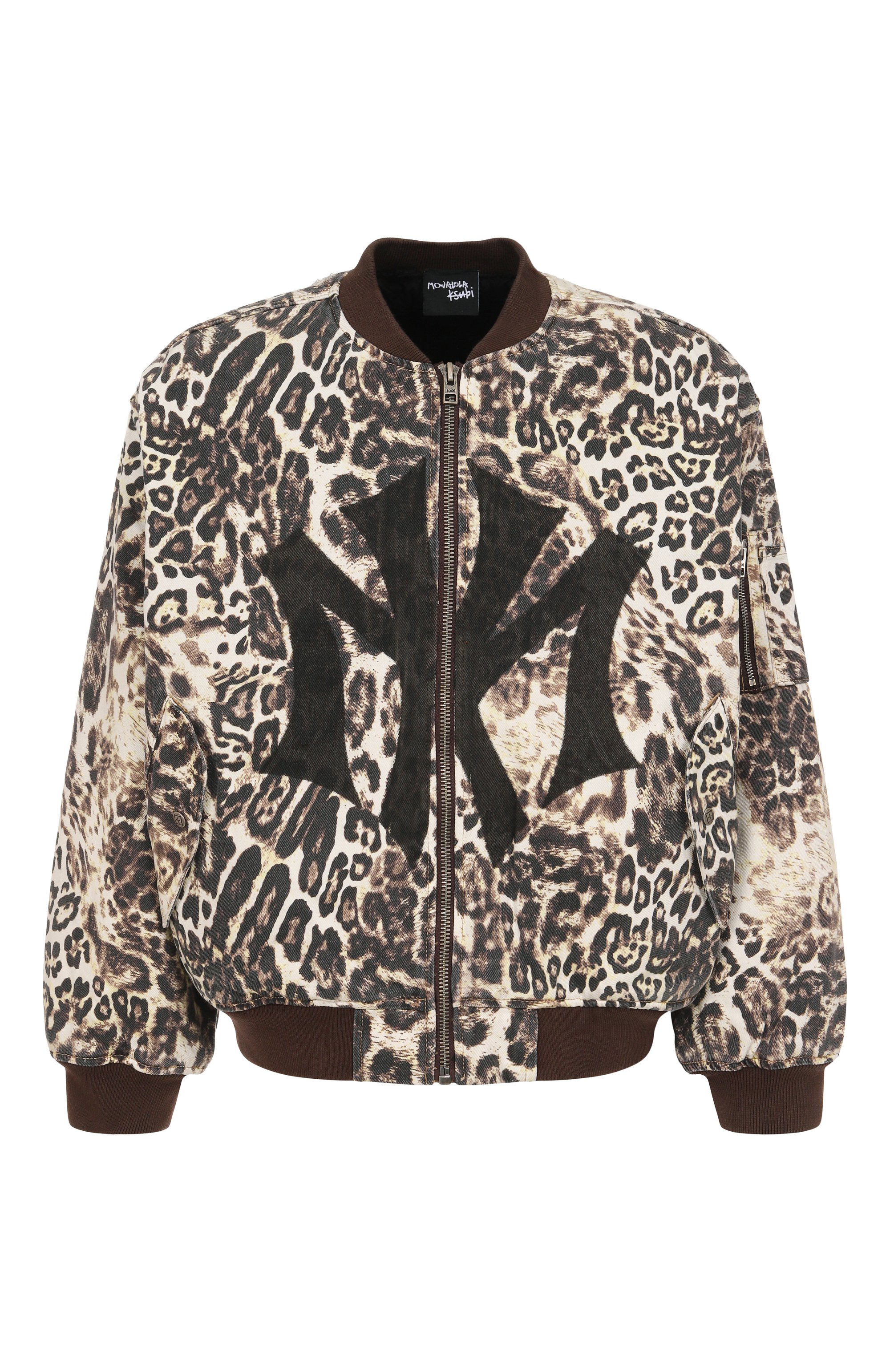 Джинсовый бомбер ksubi x mowalola KSUBI леопардового цвета по цене 108000 руб., арт. KXM25JK004, фото 1 Джинсовый бомбер ksubi x mowalola KSUBI, арт. KXM25JK004, фото 1