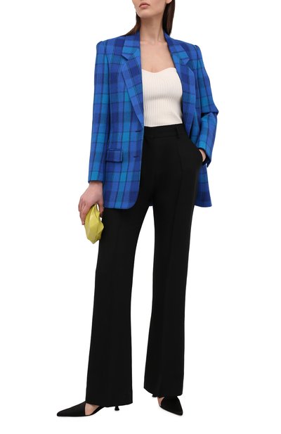 Шерстяной жакет SAINT LAURENT синего цвета по цене 299500 руб., арт. 634988/Y7B77, фото 2 Шерстяной жакет SAINT LAURENT, арт. 634988/Y7B77, фото 2