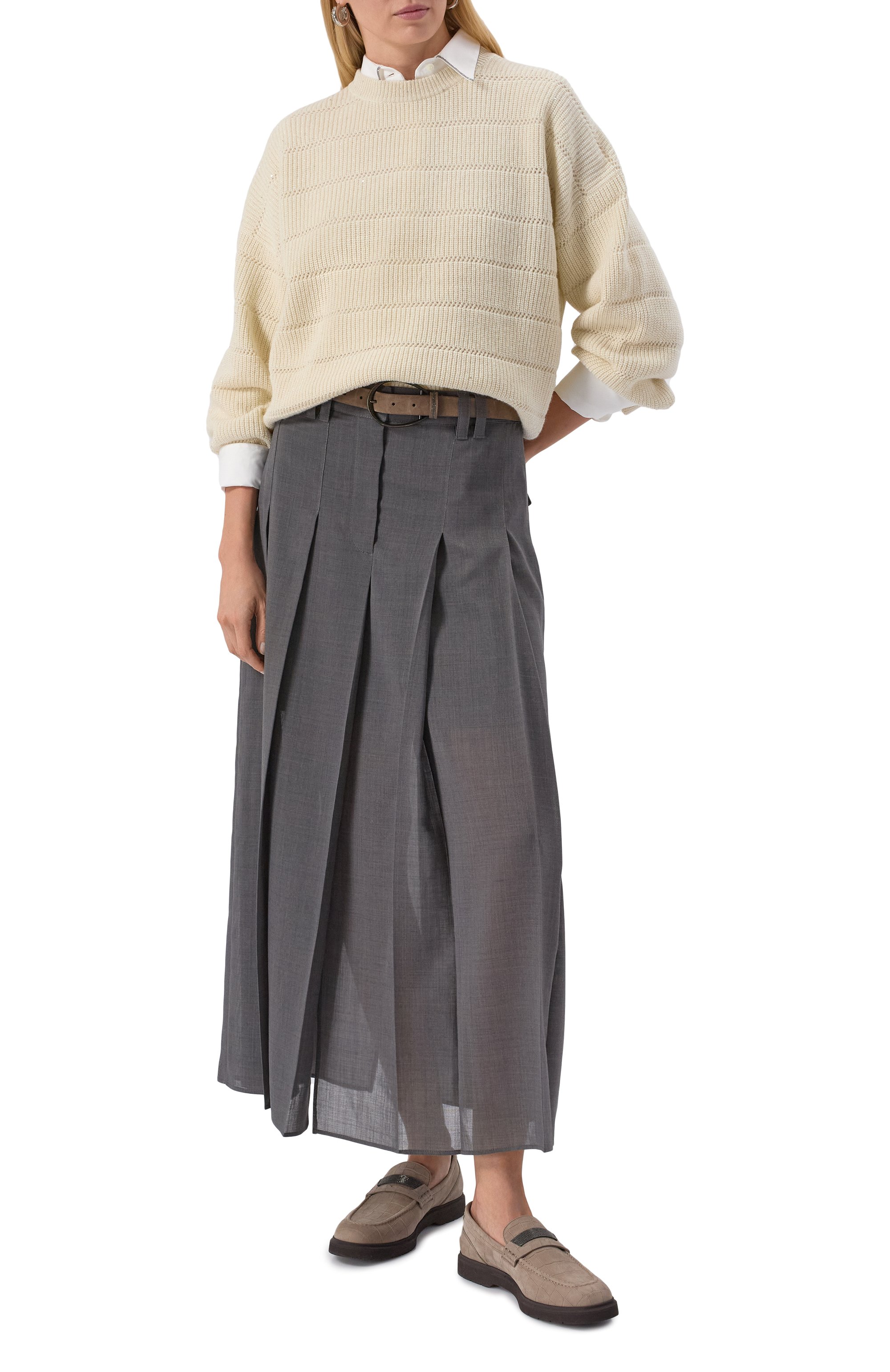 Свитер из кашемира и шерсти BRUNELLO CUCINELLI, арт. MBM738200P, фото 2