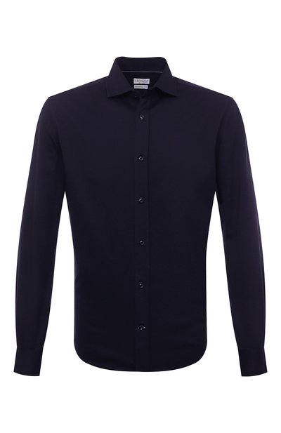 Мужская хлопковая рубашка BRUNELLO CUCINELLI, арт. MTS406699