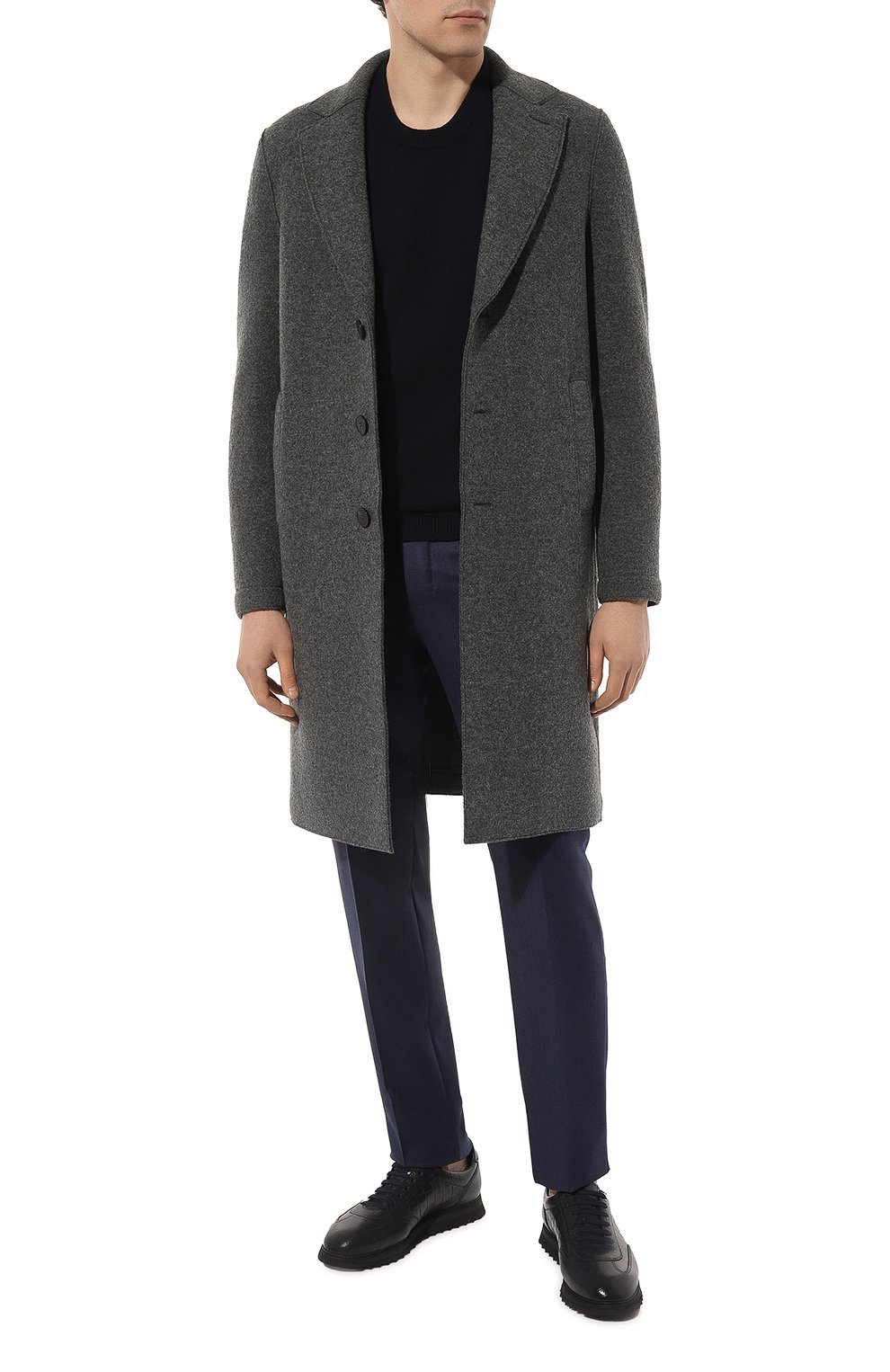 Шерстяные брюки ZEGNA темно-синего цвета по цене 87550 руб., арт. 611F21A6/75TB12, фото 2 Шерстяные брюки ZEGNA, арт. 611F21A6/75TB12, фото 2