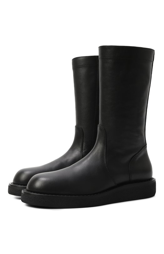 Кожаные полусапоги Kasi Ann Demeulemeester B0013308/LT141 Чёрный B0013308/LT141