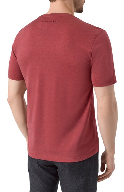 Футболка из шелка и хлопка STEFANO RICCI, арт. MNH5104350/JC2900, фото 4