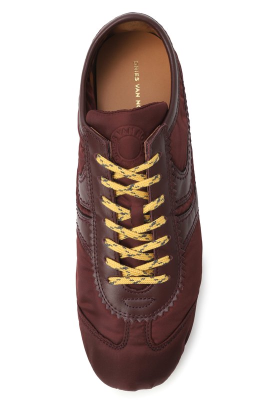 Комбинированные кеды Dries Van Noten 252-011723-601 Бордовый  252-011723-601 Фото 6