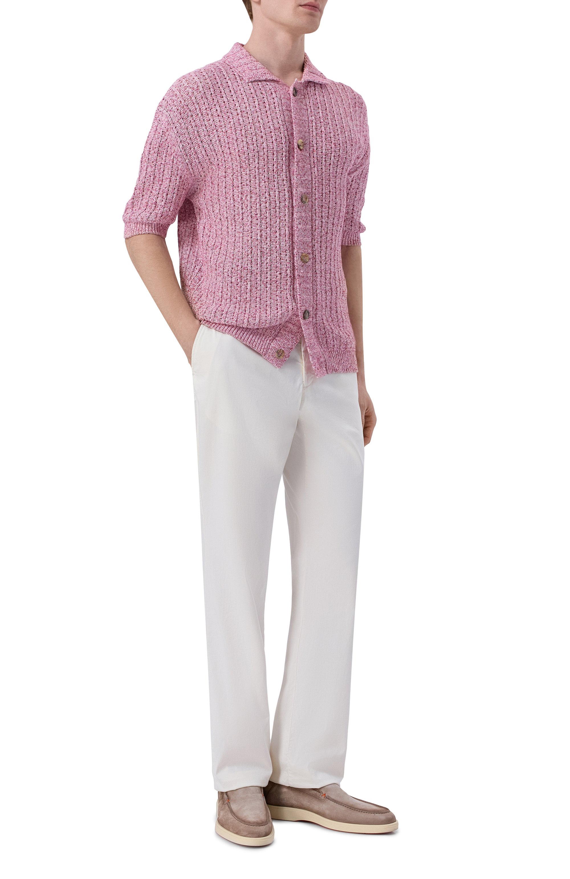 Хлопковая рубашка ANDREA CAMPAGNA красного цвета по цене 55450 руб., арт. M5426-9101, фото 2 Хлопковая рубашка ANDREA CAMPAGNA, арт. M5426-9101, фото 2