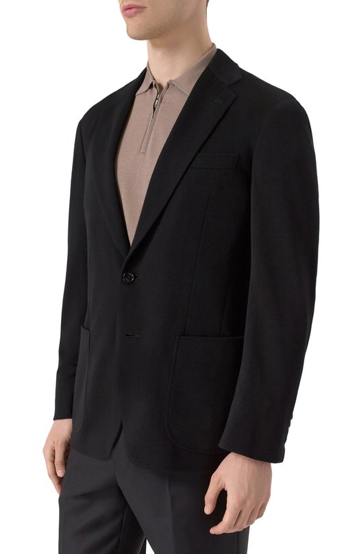 Кашемировый пиджак Stefano Ricci M1RFM22T00/MR03HA Чёрный  M1RFM22T00/MR03HA Фото 5